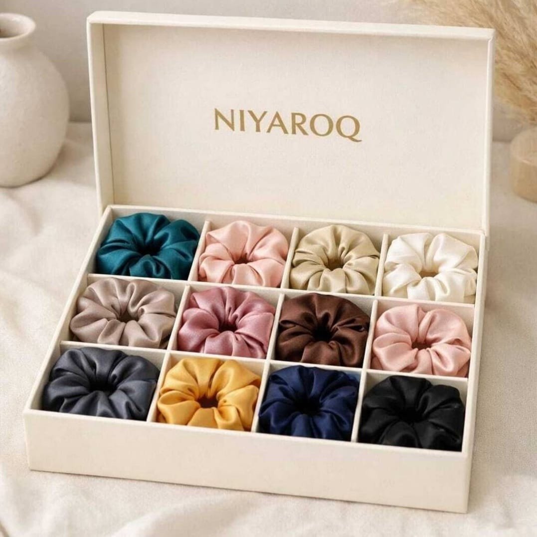 multicolor ponytail scrunchies 